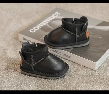 Children's Winter Snowy Boots Girls' Versatile Warm  Boys' Cotton Shoes Size 17-30