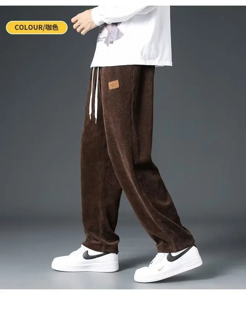 2025 New Design Spring Autumn Straight Sweatpants men baggy pants Men's pants joggers Male Loose Grey Casual Pants for men's