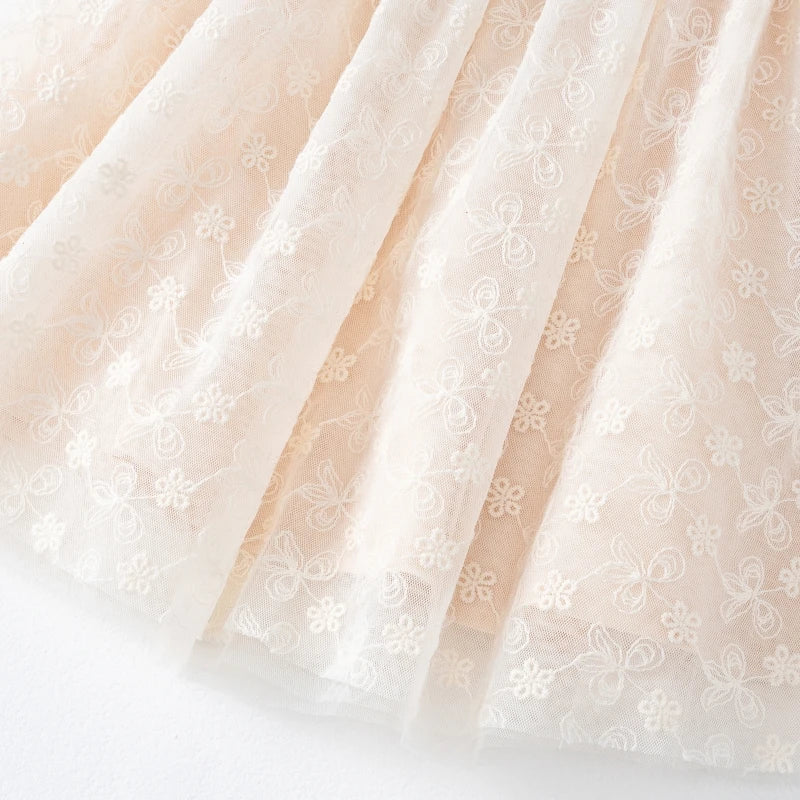 Summer Lace Flowers Baby Dress 1 Year Birthday Princess Toddler Girls Ballgown Dresses