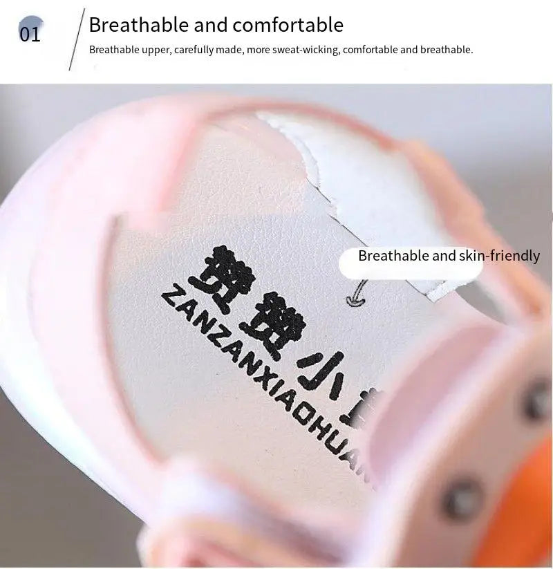 Little Duck Light-up LED Sandals for First Walker Anti-kick Baby Shoes for 0-3 Years Old Pre walker Soft Sole Cartoon for Girl