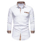 Popular men's color-blocked casual long-sleeved formal shirt men's slim plaid luxury shirt extra large size xs-6xl
