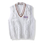 Men Knit Sweater Vest ins sweater vest Korean fashion clothes