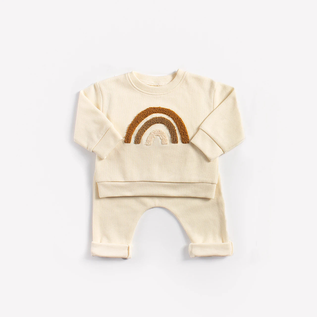 Europe Baby Cotton Knitting Clothing Sets Kids Boys Girls Spring Clothes Loose Tracksuit Pullovers Tops +Pants 2PCS Outfits