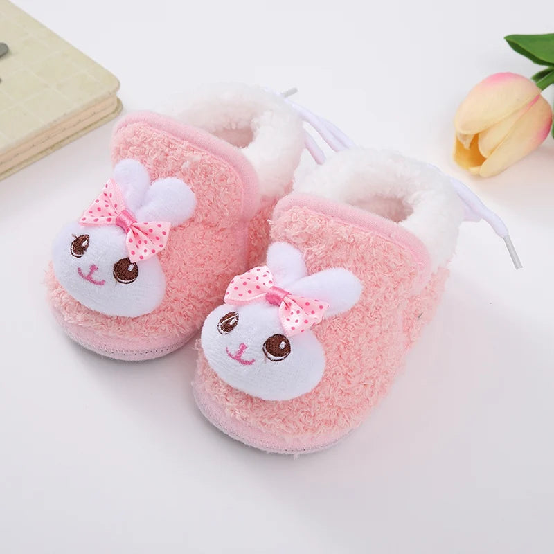 Winter Snow Baby Boots Newborn Toddler Warm Boots Winter First Walkers Baby Girls Boys Shoes Soft Sole Cute Cartoon Snow