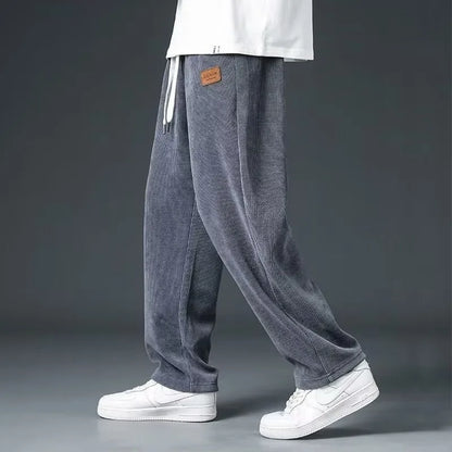2025 New Design Spring Autumn Straight Sweatpants men baggy pants Men's pants joggers Male Loose Grey Casual Pants for men's