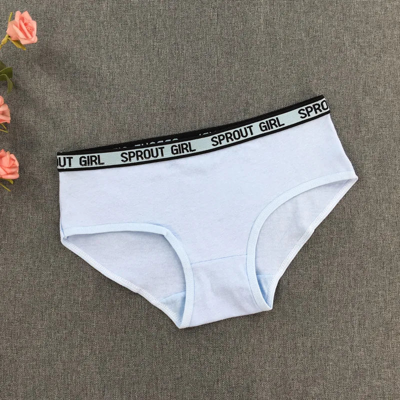 3Pcs Fashion Letter Edge Girl Underwear Development Period Cotton Comfortable Underwear Girl Briefs Girls Briefs 8-16 Years