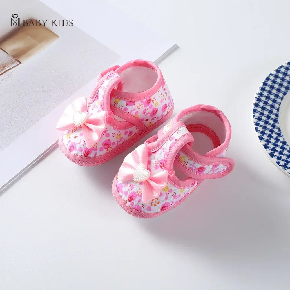 Cotton Newborn Baby Shoes Cartoon Pattern First Walkers for Girl Boy Plaid Soft Sole Walking Sandals 0-12month