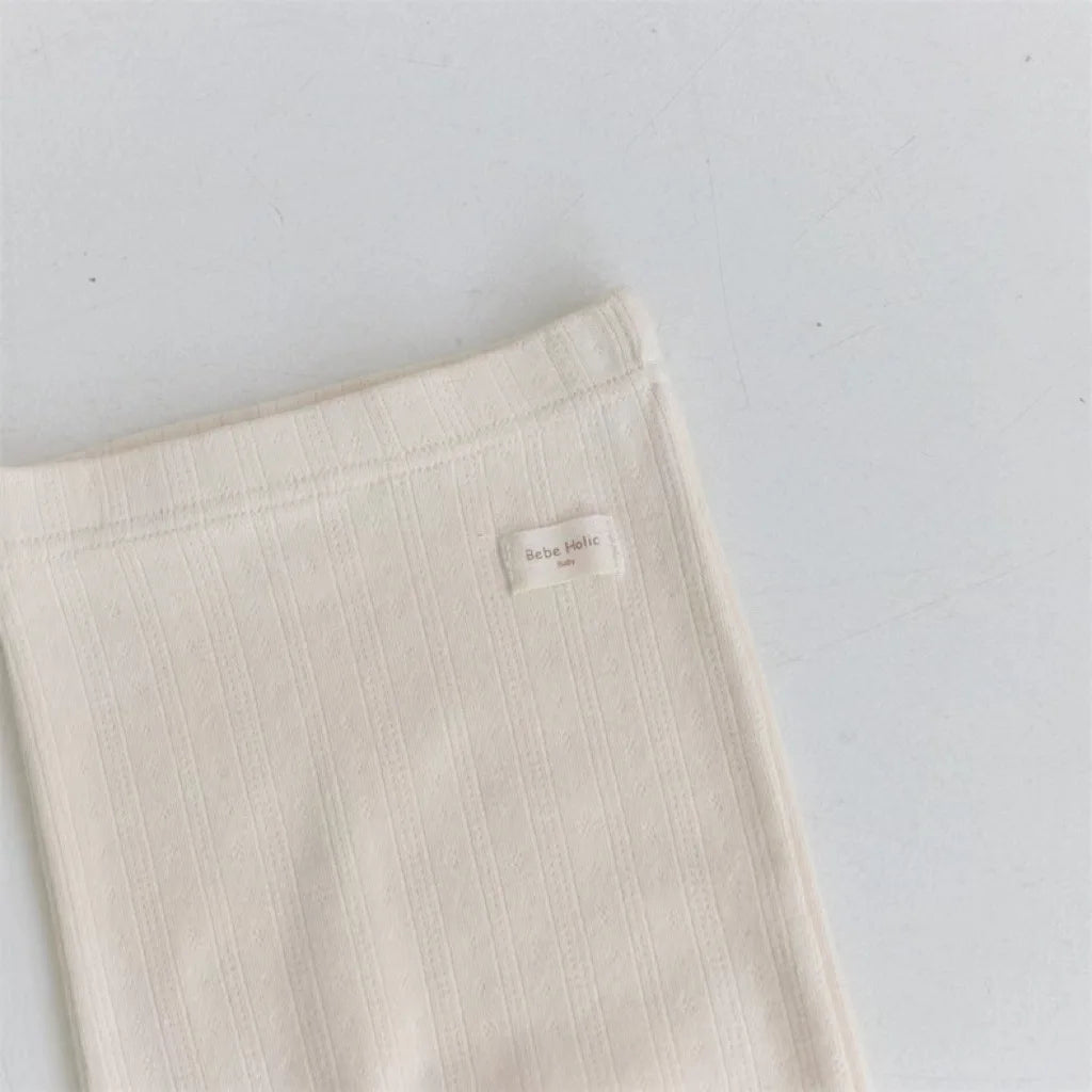 Spring Autumn Toddler Solid Bind Foot Pantyhose Boy Infant Simple Patch Leggings Girl Baby Cotton Home wear Pants Kid Trousers