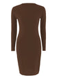 Sexy Elegant Dress Short and Long Sleeve Solid Color Midi Bodycon Dress Women Skinny Slim Pencil Dress Club Party Vestidos