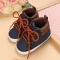 Lucky Blue Newborn Infant Toddler Boy Girl Casual Breathable Soft Cloth Bottom  Anti-slip PU Leather First Walkers Canvas Shoes
