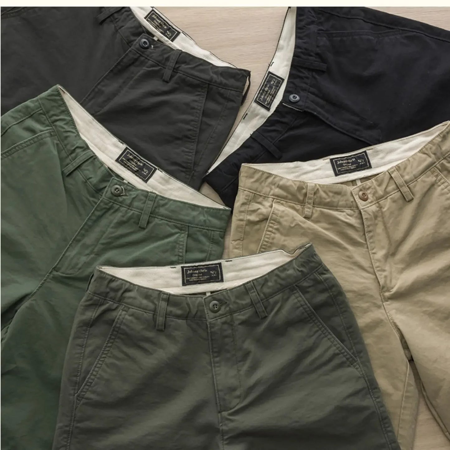 DAILOU  Workwear Pants, Summer Texture, Washed Shorts,  Japanese Style Solid Color Trend, Versatile Slim Fit Capris