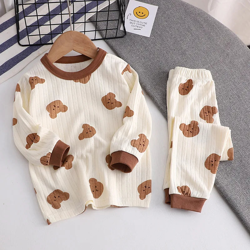 Autumn Longuewear Baby Set Underwear Clothes Pajamas 2pcs Soft Fabric 5-day Shpping Baby Clothes Sleepwear Outfit