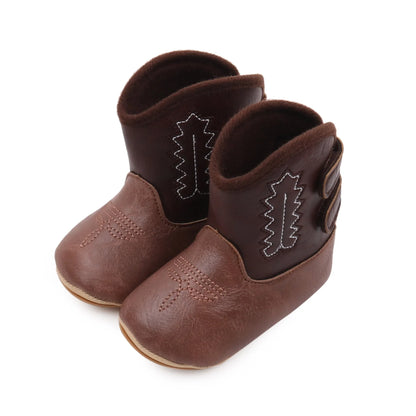 Baby Boots Made Of Soft PU and High-quality Cotton 2024 New Autumn and Winter Short Boots With Rubber Soles and Anti Slip Baby