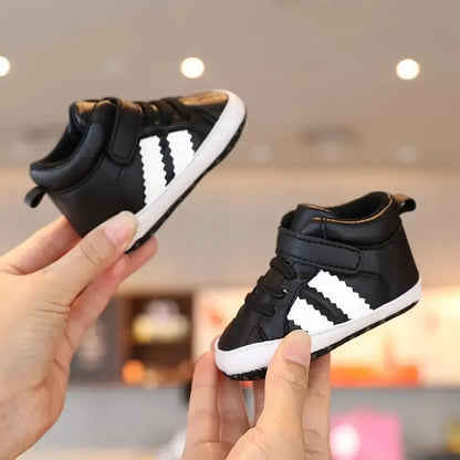 0-18M Baby Shoes Boy Newborn Infant Toddler Casual Comfort Cotton Sole Anti-slip PU Leather First Walkers Crawl Crib Shoes