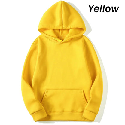 New Men's solid color hoodie autumn/winter fashion sportswear casual pullover couple street wear long sleeved top
