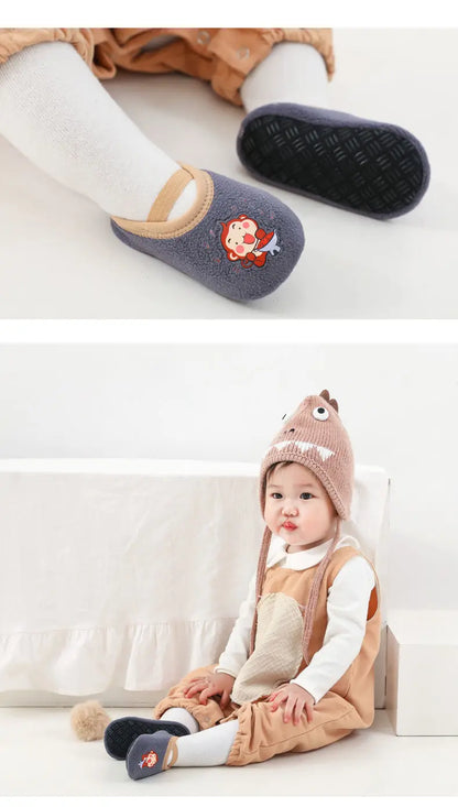 Baby Non-slip Socks Children Indoor Warm Floor Shoes Boys and Girls Toddler Shoes Amusement Park Kindergarten Non-slip