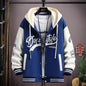 Men's Hooded Baseball Jersey Autumn Korean Casual Hooded Jacket Harajuku High Street Fashion Men's Clothing High Quality Coat