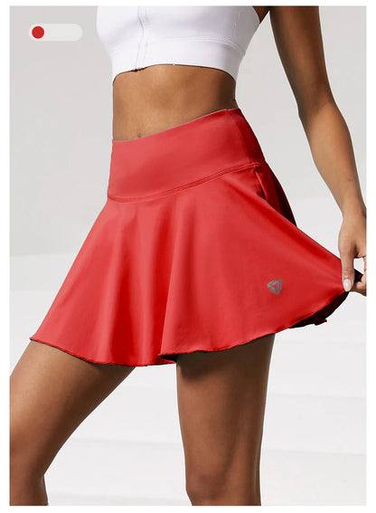 Women Sports Tennis Short Skirts Fitness Gym Leggings Golf Badminton Skort Athletic Running Workout Pleated Skirt With Pocket