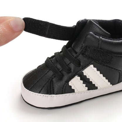 0-18M Baby Shoes Boy Newborn Infant Toddler Casual Comfort Cotton Sole Anti-slip PU Leather First Walkers Crawl Crib Shoes