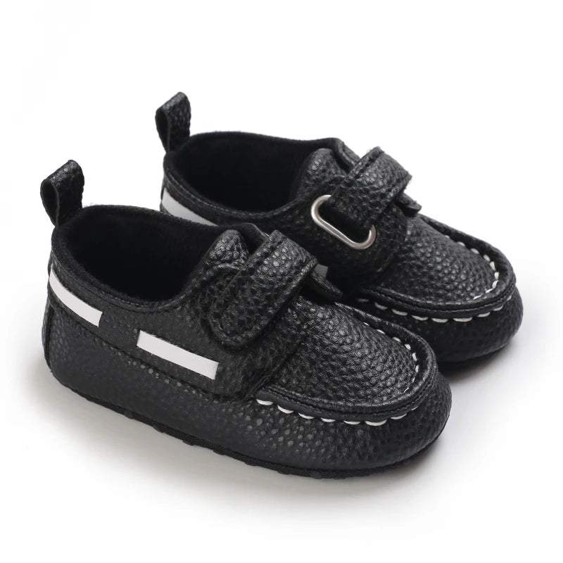 Newborn Baptist Shoes New Leather Gentleman Shoes Anti-slip Soft Bottom Indoor Baby Boys and Girls Casual Shoes Walking Shoes