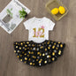 It's My 1/2 Birthday Baby Girls Birthday Outfit Cake Smash Outfit Birthday Party Shirt Tutu + Baby Bodysuits Dress Set Clothes