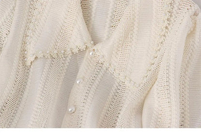 Shirts Women Peter Pan Collar Hollow Out Fashion Tender Sweet Solid Young French Style Elegant Ins Топ Женский New Arrival Chic