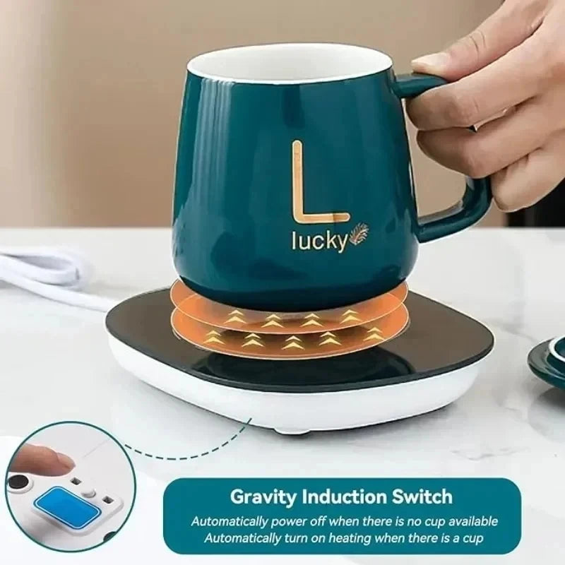 1. Winter Must-Have! Smart Self-Heating Mug 55°C Constant Warmth | Gift Box w/Spoon, Perfect for Camping & Gifts | Seasonal SALE