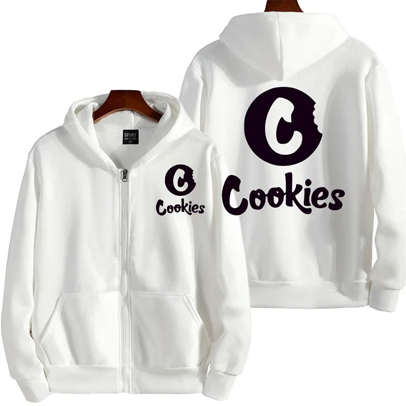 Y2K Zipper Hoodie Hip Hop Letter Print Oversized Hooded Sweatshirt Men Women 2025 New Harajuku Punk Jacket Coat Tops Streetwear