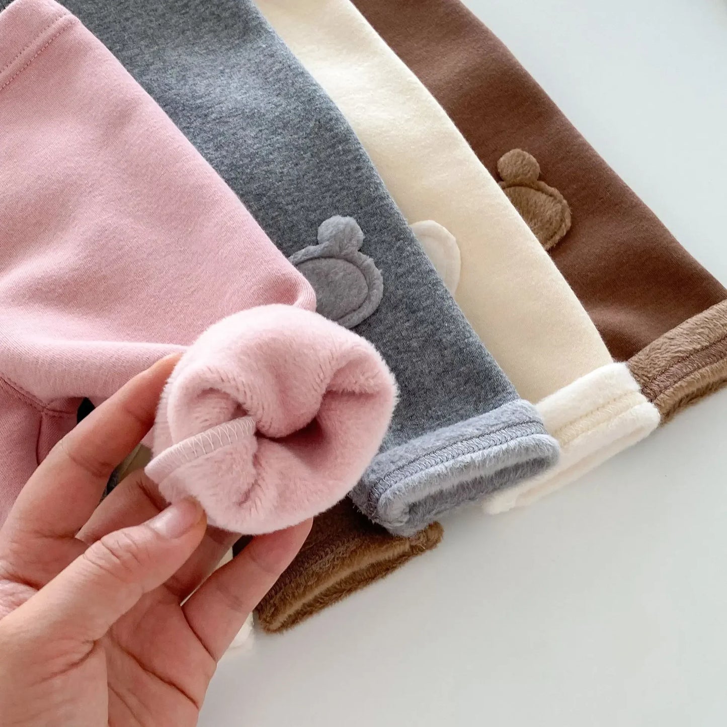 4646 Buy 2pcs Wholesale Baby Pant 2024 Winter New Girls' Leggings Korean Patch Plus Velvet 0-5 Years Baby Pants Trousers