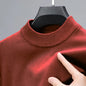 Half Turtleneck Knitwear Sweater New Autumn/Winter Mock Neck Sweatshirts Solid Color Pullovers Man Brand Casual Men's Clothing