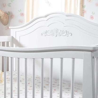 Fiona 4-in-1 Convertible Crib in White Convertible, Adjustable