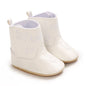 Baby Boots Made Of Soft PU and High-quality Cotton 2024 New Autumn and Winter Short Boots With Rubber Soles and Anti Slip Baby