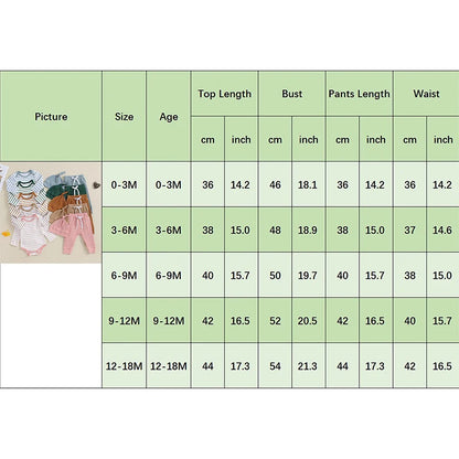 Mubi neo 0 to 18 Months Infant Set Newborn Baby Boy Clothing Top and Bottom Set Striped Children's Fashion for Babies Boy Outfits