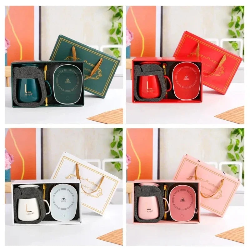 1. Winter Must-Have! Smart Self-Heating Mug 55°C Constant Warmth | Gift Box w/Spoon, Perfect for Camping & Gifts | Seasonal SALE