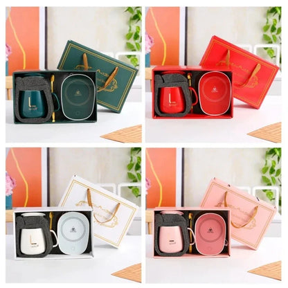 1. Winter Must-Have! Smart Self-Heating Mug 55°C Constant Warmth | Gift Box w/Spoon, Perfect for Camping & Gifts | Seasonal SALE