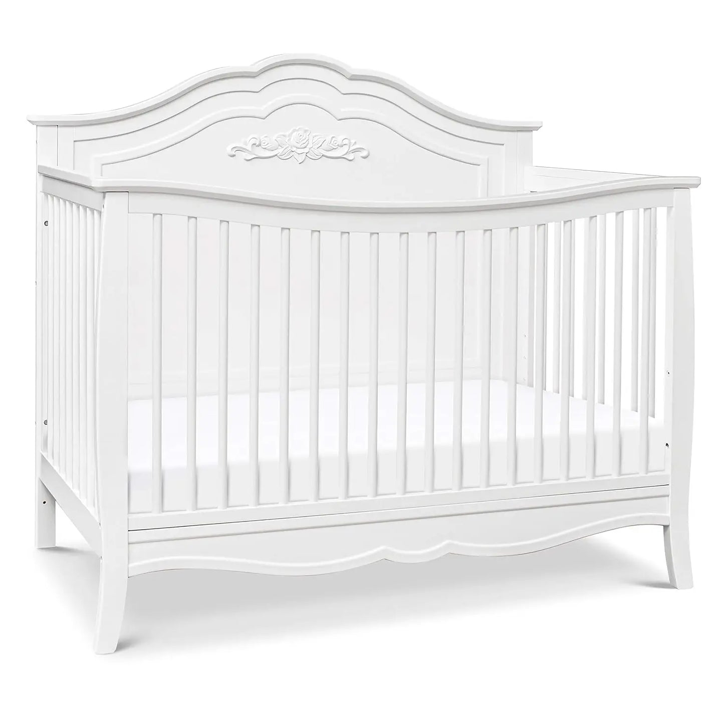 Fiona 4-in-1 Convertible Crib in White Convertible, Adjustable