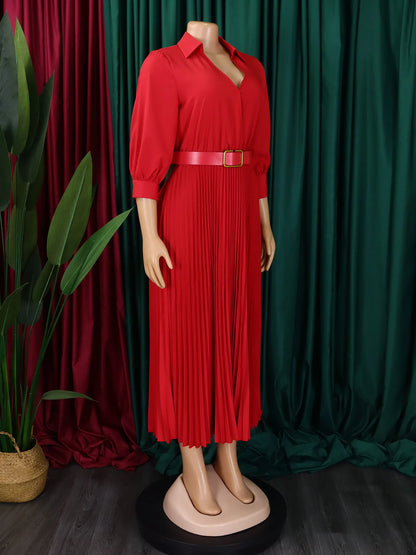 Women's 2025 New Autumn Fashionable Solid Color Large Size Dress Vespids Largos Wedding Dress Elegant Party Dresses For Women