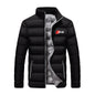2025 Autumn Selling Audi-RS England style Print Solid Color Cotton Men Long Sleeve Popular Jacket Zip Comfortable Down Jacket