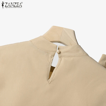 Elegant Chic Women 2-Pieces Sets ZANZEA Woman 2025 Trouser Suits Fashion 2pcs Outfits Tank Top and Wide Leg Pant Suits Oversize