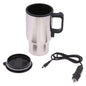 12V 450ml Stainless Steel Vehicle Heating Cup Electric Heating Car Kettle Coffee Heated Mug USB Heating Car Coffee Mug Cup