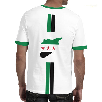 New Syria Football Jersey Men's Sports T-shirts Syrian Flag Street Oversized Tops Unisex Casual Graphic T-shirts Men's Gifts