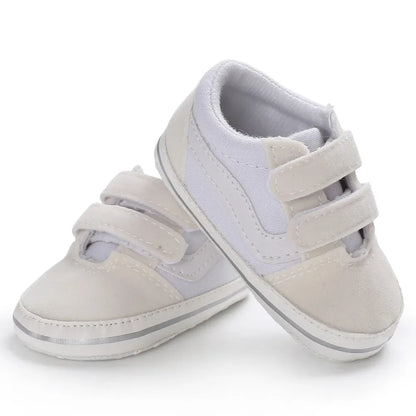 2025 Baby Canvas Sneakers Classic Stripes Casual Baby Boy Girl Shoes Anti-slip Soft First Walkers Infant Baby Unisex Shoes