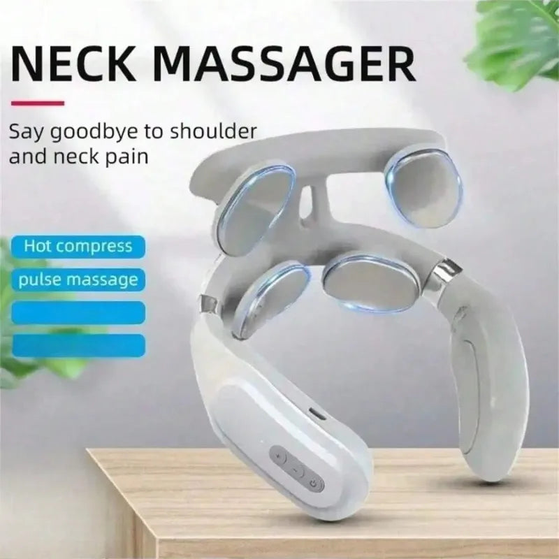 Portable Smart Neck & Shoulder Massager - USB Rechargeable, Lithium Battery, Ideal Gift For Men & Women