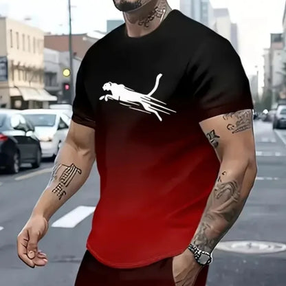 Animal T-Shirts For Men 3d Print T-Shirt Men's Sports T-Shirt Street Fashion Short Sleeve Tee Shirts Loose Oversized Men Clothing