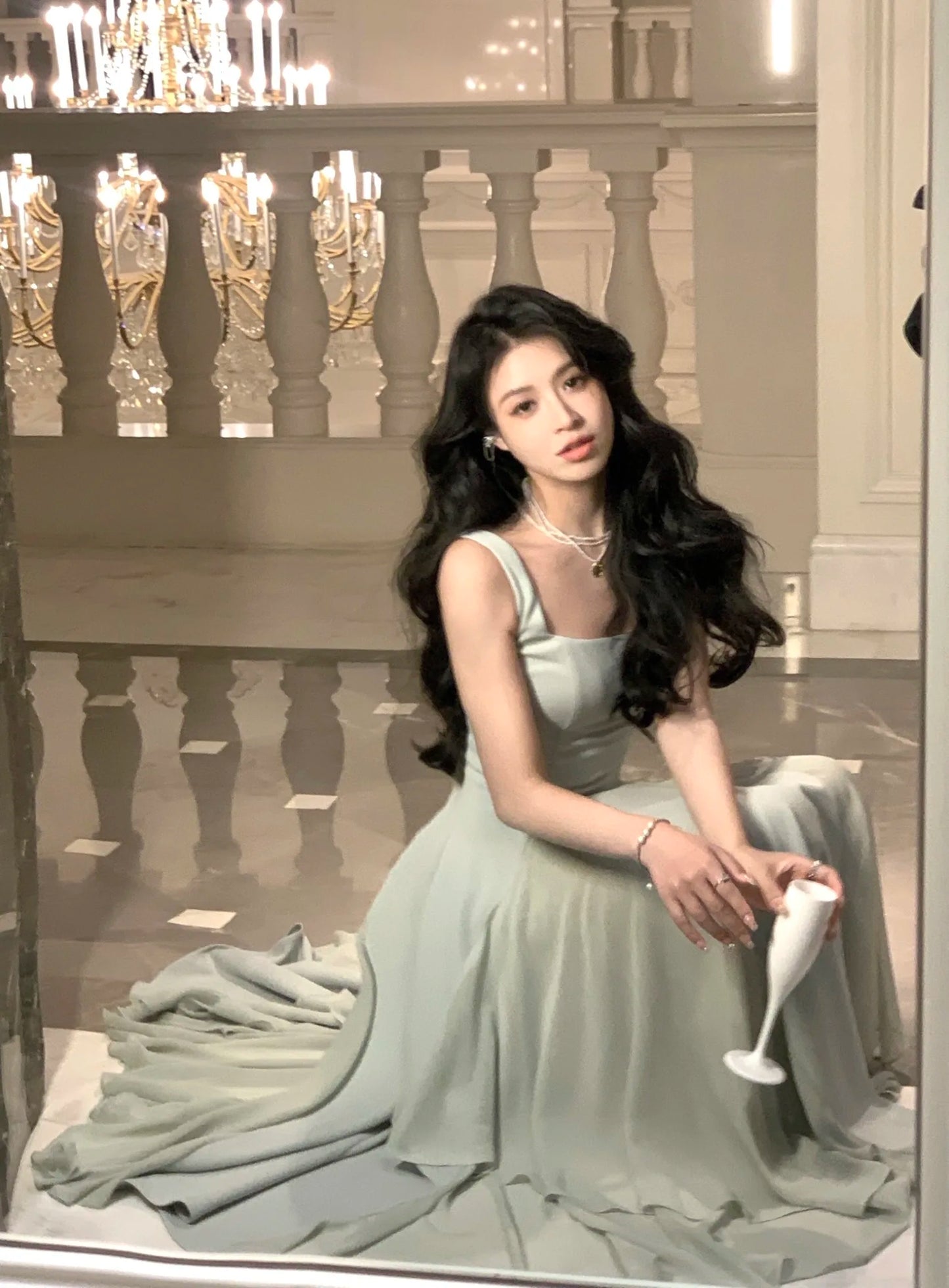 French Elegant Ruffles White Midi Dresses 2025 Summer New Evening Party Women Clothes Fashion Sundress Birthday Ladies Dress