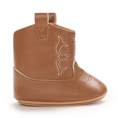 Baby Boots Made Of Soft PU and High-quality Cotton 2024 New Autumn and Winter Short Boots With Rubber Soles and Anti Slip Baby