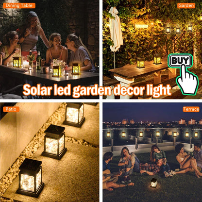 Solar LED Lights Outdoor Focus Floor Lanterns Panel Candle Terraza Indoor Hanging Balcony Birds Decoration Lighting For Garden