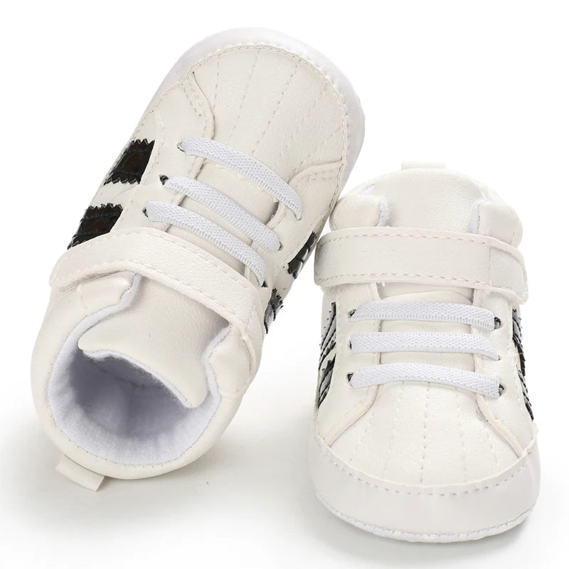 0-18M Baby Shoes Boy Newborn Infant Toddler Casual Comfort Cotton Sole Anti-slip PU Leather First Walkers Crawl Crib Shoes