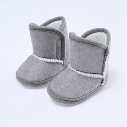 Winter Baby Boots Plus Velvet Snow Booties Baby Shoes Warm baby Girl Shoes Pompom Soft Sole Indoor Walking Shoe