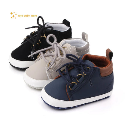 Shoes Baby Boy Newborn Infant Toddler Casual Comfort Cotton Sole Anti-slip PU Leather First Walkers Crawl Crib Moccasins Shoes